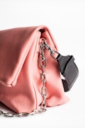 Rocky Grained Bag - Women's pink bag in grained leather.