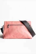 Rocky Grained Bag - Women's pink bag in grained leather.