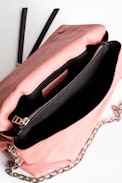 Rocky Grained Bag - Women's pink bag in grained leather.