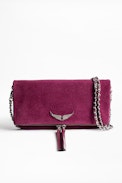 Clutch Rock Suede Patent - Damen-Clutch aus Wildleder.