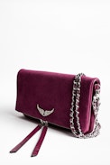 Clutch Rock Suede Patent - Damen-Clutch aus Wildleder.