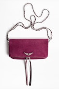 Clutch Rock Suede Patent - Damen-Clutch aus Wildleder.