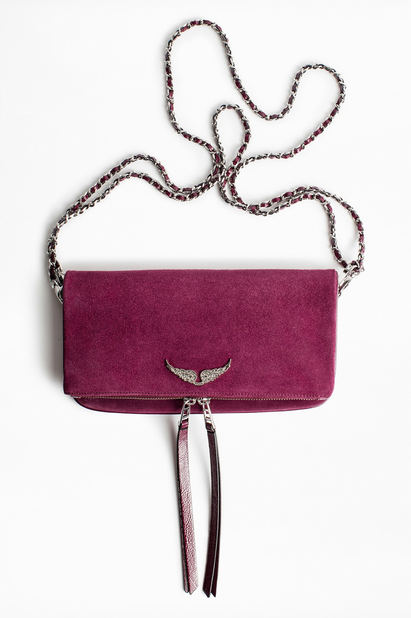 Rock Suede Patent Clutch bag women Zadig&Voltaire