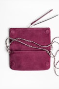 Clutch Rock Suede Patent - Damen-Clutch aus Wildleder.
