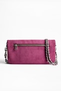 Clutch Rock Suede Patent - Damen-Clutch aus Wildleder.