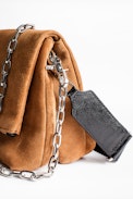 Sac Rocky Suede Patent - Sac femme en cuir suédé.