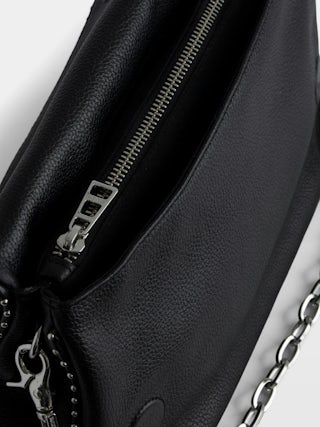 Rocky Studs Bag - Iconic Rocky bag in grained leather adorned with silver studs.