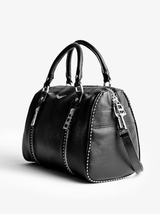 Sunny Medium Studs Bag - Iconic Sunny Medium bag in grained leather adorned with silver studs.