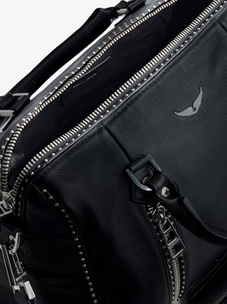 Sunny Medium Studs Bag - Iconic Sunny Medium bag in grained leather adorned with silver studs.