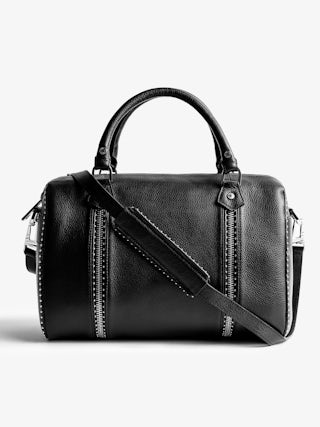 Sunny Medium Studs Bag - Iconic Sunny Medium bag in grained leather adorned with silver studs.