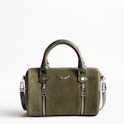 Xs Sunny Suede Patent Bag - Women’s small khaki bag in suede leather.