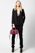 Sac Xs Sunny Suede Patent - Petit sac femme en cuir suédé.