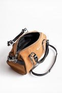 Tasche Xs Sunny Suede Patent - Kleine Damentasche aus Wildleder.