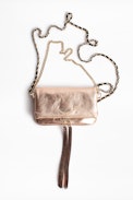 Rock Nano Crush Metal Clutch - Women's metallic leather mini clutch.