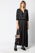 Rock Nano Crush Metal Clutch - Women's metallic leather mini clutch.