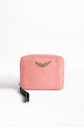 Porte-Monnaie Mini ZV - Porte-monnaie rose femme en cuir.