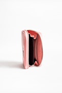 Porte-Monnaie Mini ZV - Porte-monnaie rose femme en cuir.