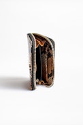 Portemonnaie Mini ZV Wild - Damenportemonnaie aus Leder mit Schlangendruck.