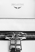 Candide Medium Zip Bag - Women's white bag in smooth leather.