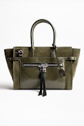 Candide Medium Zip Bag - Women’s two-tone leather bag.