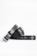 Elvis Crush Belt - Women’s black leather belt.