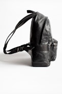 Sac Jordan - Sac à dos homme en cuir noir.