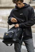 Sac Jordan - Sac à dos homme en cuir noir.