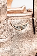 Bianca Nano Crush Bag - Women's mini black tote in metallic leather.