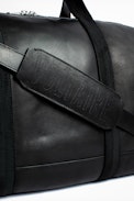 Tasche Jamie Biker - Schwarze Herren-Reisetasche aus Leder.