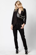 Sac Banane Crush - Sac banane noir femme en cuir.