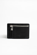 Porte-Monnaie Niels Biker - Porte-monnaie noir homme en cuir.