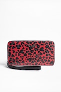 Leo Compagnon Patent Wallet - Women’s leopard print leather wallet.