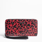 Leo Compagnon Patent Wallet - Women’s leopard print leather wallet.