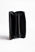 Leo Compagnon Patent Wallet - Women’s leopard print leather wallet.