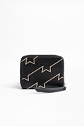 Porte-Monnaie Mini ZV Volt - Porte-monnaie noir femme en cuir.