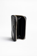 Porte-Monnaie Mini ZV Volt - Porte-monnaie noir femme en cuir.