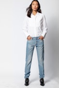 Erini Jeans - Women's worn effect jeans