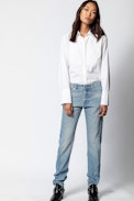 Erini Jeans - Women's worn effect jeans