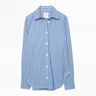 Tais Rayee Shirt - Blue and white striped shirt.