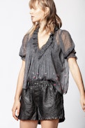 Tiny Cannetille Blouse - Women’s ruffled blouse.