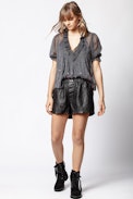 Tiny Cannetille Blouse - Women’s ruffled blouse.
