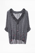 Tiny Cannetille Blouse - Women’s ruffled blouse.