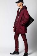Kattle Amo Tech Parka - Men’s burgundy parka.