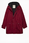Kattle Amo Tech Parka - Men’s burgundy parka.