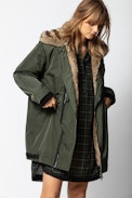 Kass Jacket - Women’s zip-up khaki jacket.