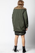 Kass Jacket - Women’s zip-up khaki jacket.