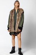 Kass Jacket - Women’s zip-up khaki jacket.