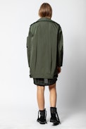Kass Jacket - Women’s zip-up khaki jacket.