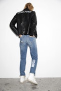 Eagle Destroy Jeans - Women's straight cut, distressed jeans.