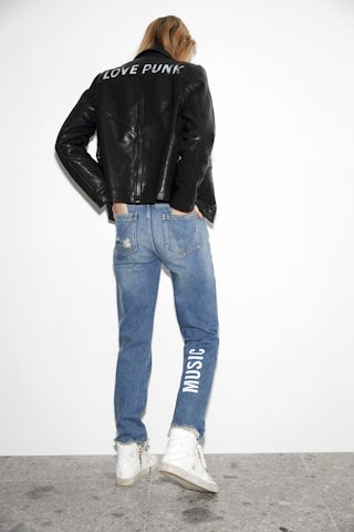 Vaquero Eagle Destroy - Vaquero recto para mujer con efecto rasgado.